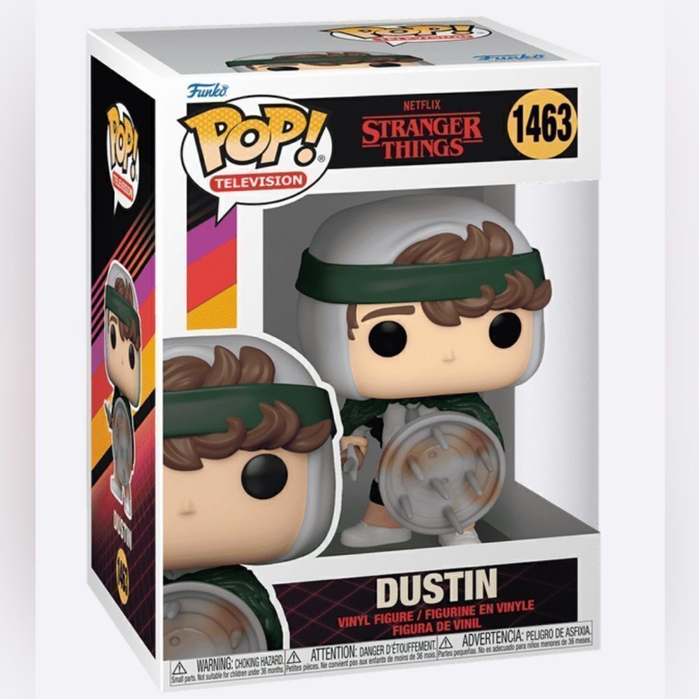 1 LEFT! Funko Pop Stranger Things DUSTIN ready to battler vecna Vinyl Figure